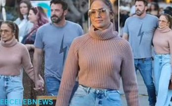 Jennifer Lopez and her spouse Ben Affleck browse the Hollywood flea market